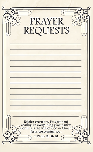 Prayer Request Printable