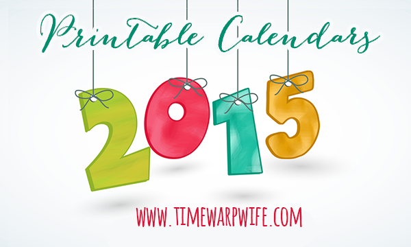 Monthly Printable Calendars for 2015