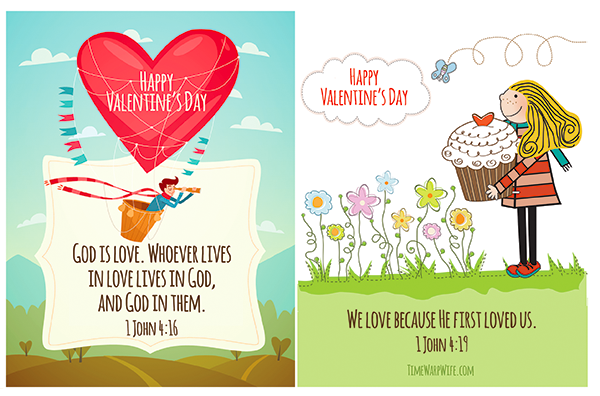 Printable Valentine Cards With Bible Verses - Time-Warp Wife