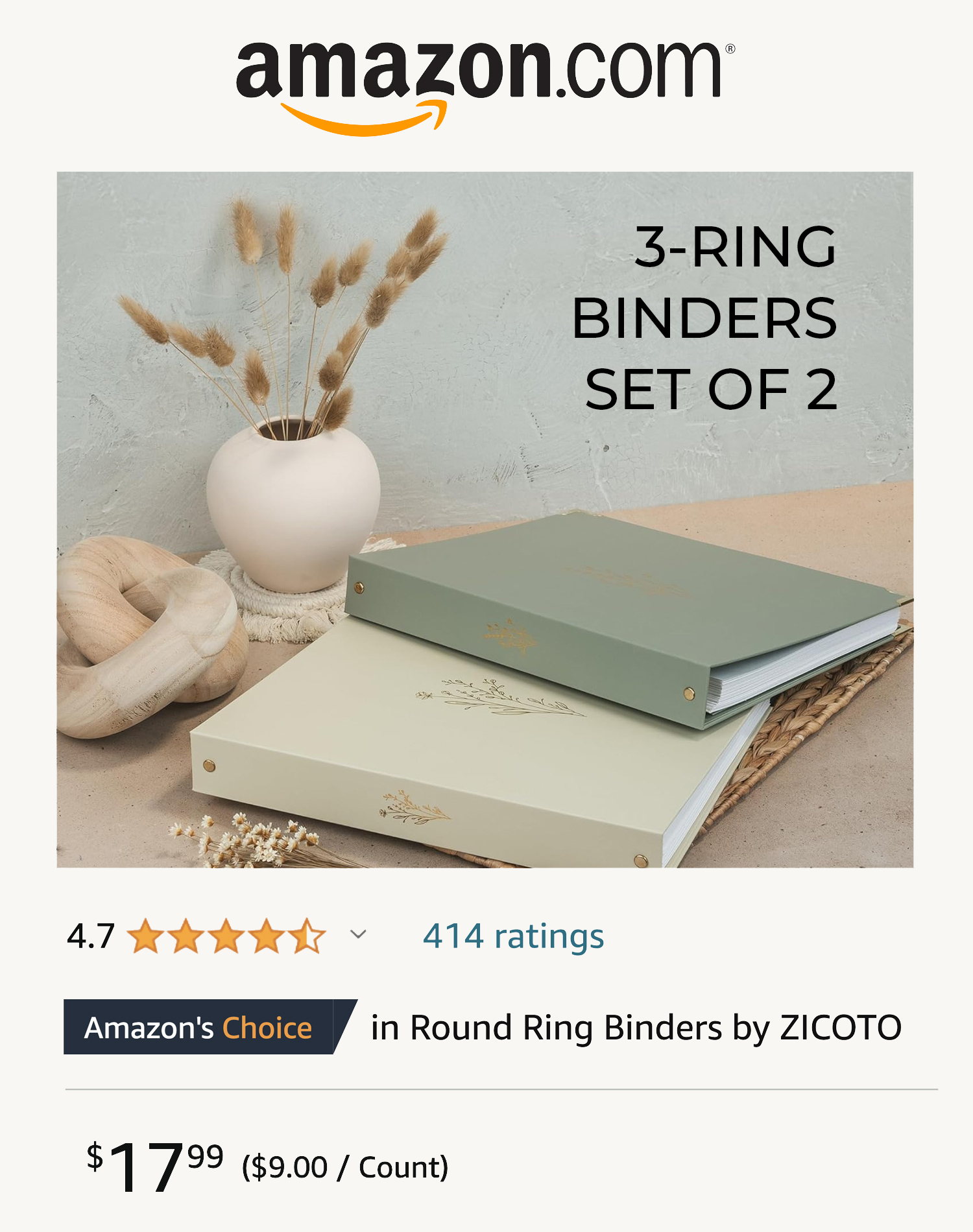 Amazon 3-Ring Binders
